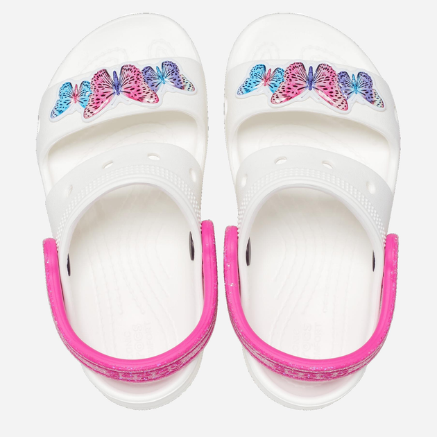 Sandały dziecięce dla dziewczynki Crocs Classic Embellished Sandal TCR207803 24-25 Białe (196265224081) - obraz 3