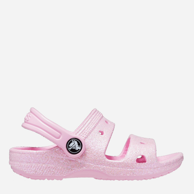 Дитячі сандалії для дівчинки Crocs Classic Crocs Glitter Sandal TCR207983 25-26 Рожеві (196265256297) - зображення 1