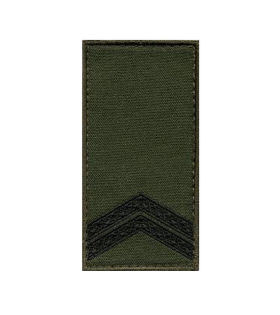 Погон Капрал (младший сержант) на липучке Олива - изображение 1