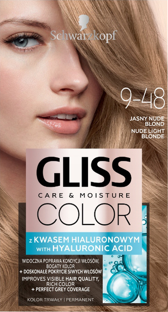 Farba do włosów Gliss Color Care & Moisture 9-48 Jasny Nude Blond 143 ml (9000101716085) - obraz 1