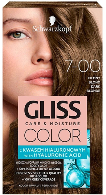 Farba do włosów Gliss Color Care & Moisture 7-00 Ciemny Blond 143 ml (9000101261806) - obraz 1