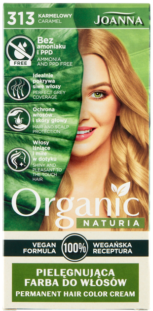 Фарба для волосся Joanna Naturia Organic доглядова 313 Caramel 100 мл (5901018020217) - зображення 1