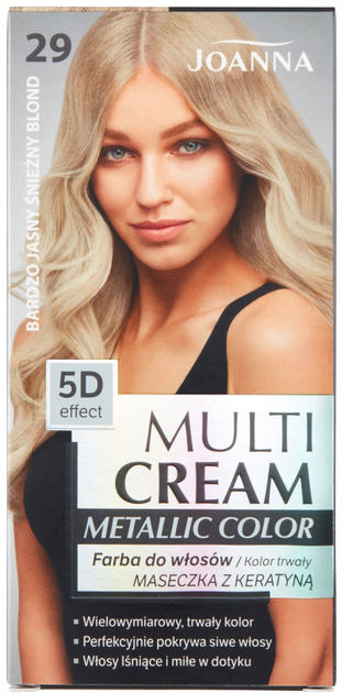 Фарба для волосся Joanna Multi Cream Metallic Color 29 Very Light Snow Blonde 100 мл (5901018019037) - зображення 1