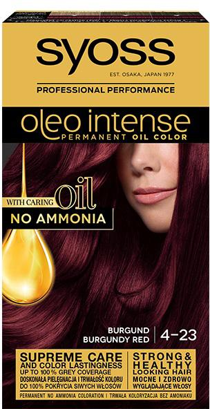 Farba do włosów Syoss Oleo Intense trwale koloryzująca z olejkami 4-23 Burgundowa Czerwień (9000100840835) - obraz 1