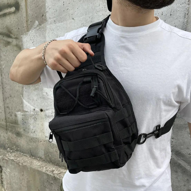 Качественная тактическая сумка, укрепленная мужская сумка рюкзак тактическая слинг - изображение 1