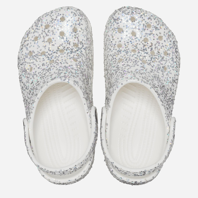 Дитячі крокси для дівчинки Crocs Classic Starry Glitter Clog KCR208619 30-31 Білі (196265332946) - зображення 3