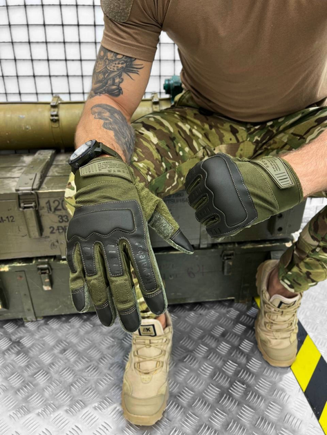 Тактичні рукавички M-Pact Tactical Gloves Olive Elite XXL - зображення 1