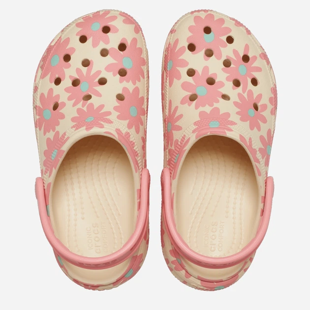 Дитячі крокси-сабо для дівчинки Crocs Classic Cutie Retro Resort Cgk CR208759 32-33 Мультиколір (196265344543) - зображення 3