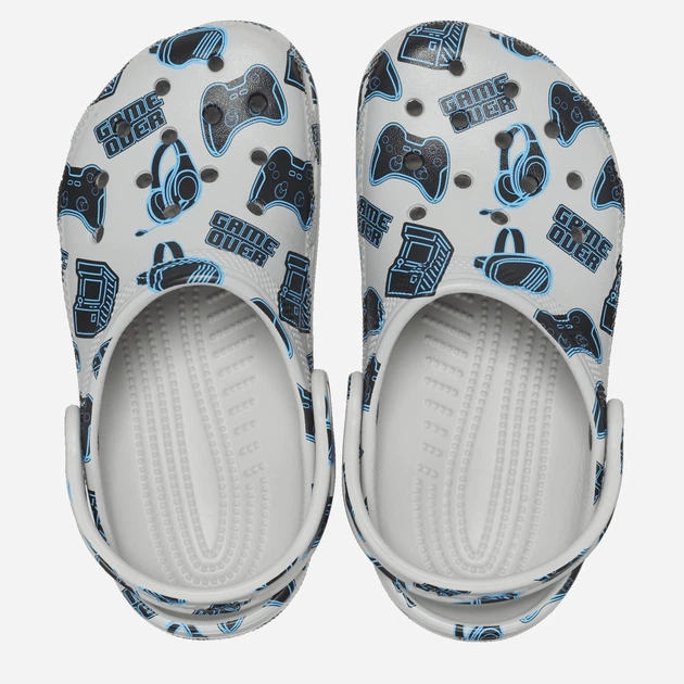 Chodaki chłopięce Crocs Classic Game Over Clog KCR208766 32-33 Niebieski/Szary (196265338962) - obraz 3
