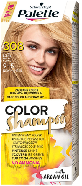 Szampon do włosów Palette Color Shampoo koloryzujący do 24 myć 308 (9-5) Złoty Blond (3838824172941) - obraz 1