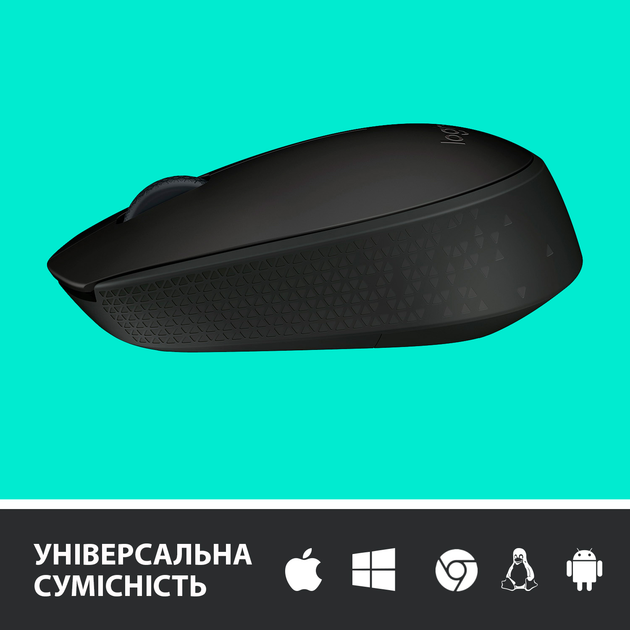 Миша Logitech M170 Wireless Black/Grey (910-004642) - зображення 4