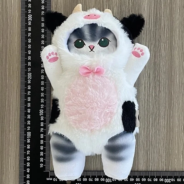 Мягка игрушка котик аниме Mofusand Коровка 30 см (KAС-7) – игрушки