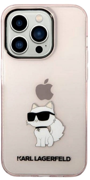 Панель Karl Lagerfeld Ikonik Choupette для Apple iPhone 14 Pro Max Pink (3666339087197) - зображення 1