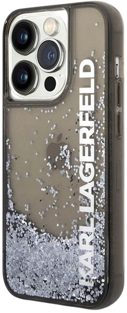 Etui Karl Lagerfeld Liquid Glitter Elong do Apple iPhone 14 Pro Max Black (3666339091576) - obraz 2