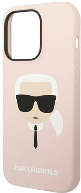 Etui Karl Lagerfeld Silicone Karl Head do Apple iPhone 14 Pro Max Pink (3666339085476) - obraz 4