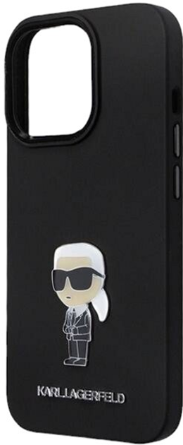 Панель Karl Lagerfeld Silicone Ikonik Metal Pin для Apple iPhone 14 Pro Max Black (3666339165987) - зображення 4