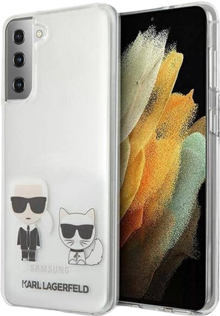 Etui Karl Lagerfeld Karl&Choupette do Samsung Glalaxy S21 Plus Transparent (3666339003357) - obraz 1