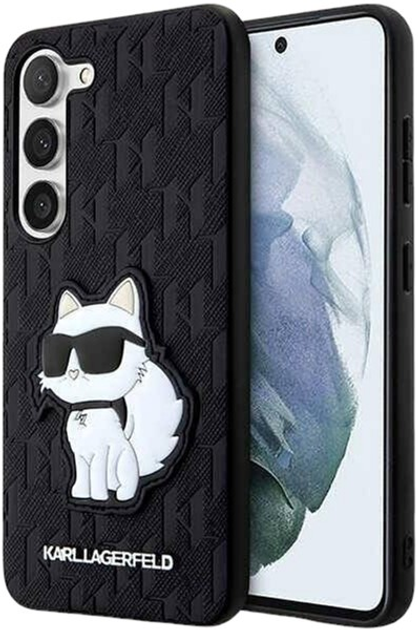 Панель Karl Lagerfeld Saffiano Monogram Choupette для Samsung Galaxy S23 Plus Black (3666339117863) - зображення 1