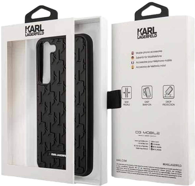 Панель Karl Lagerfeld 3D Monogram для Samsung Galaxy S23 Black (3666339117948) - зображення 3