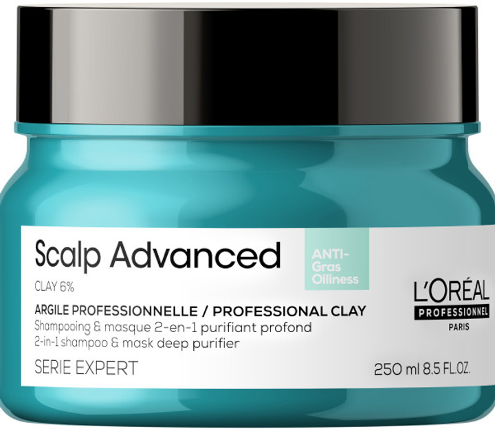 Maska do włosów L'Oreal Professionnel Serie Expert Scalp Advanced 2-in-1 Deep Purifier Clay oczyszczająca z glinką 2 w 1 250 ml (3474637090531) - obraz 1