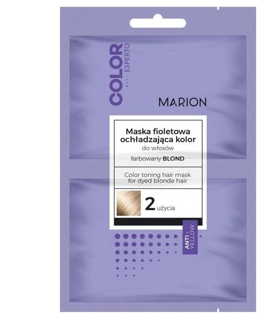 Маска для волосся Marion Color Esperto фіолетова охолоджувальна маска для світлого волосся 2х20 мл (5902853065227) - зображення 1