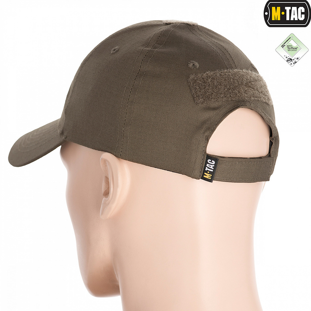 M-Tac бейсболка з липучкою Flex ріп-стоп Dark Olive L/XL - зображення 2