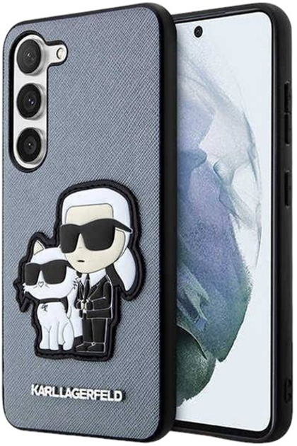 Панель Karl Lagerfeld Saffiano Karl&Choupette для Samsung Galaxy S23 Grey (3666339117887) - зображення 1