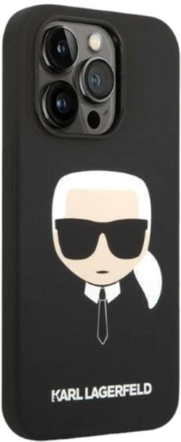 Панель Karl Lagerfeld Silicone Karl Head Magsafe для Apple iPhone 14 Pro Black (3666339078010) - зображення 3