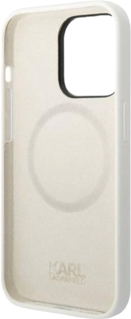 Панель Karl Lagerfeld Silicone Choupette MagSafe для Apple iPhone 14 Pro White (3666339087784) - зображення 2