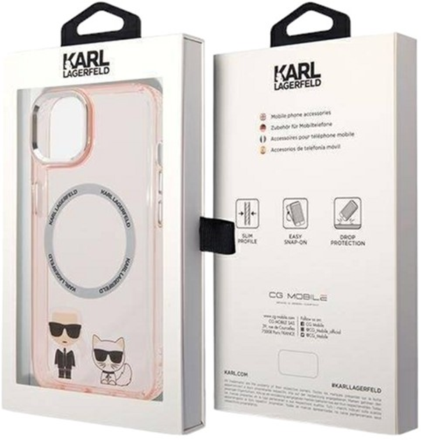 Панель Karl Lagerfeld Karl&Choupette Aluminium Magsafe для Apple iPhone 14 Plus Pink (3666339087333) - зображення 2