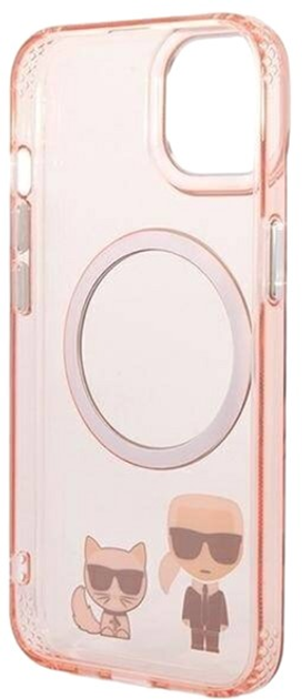 Etui Karl Lagerfeld Karl&Choupette Aluminium Magsafe do Apple iPhone 14 Plus Pink (3666339087333) - obraz 3