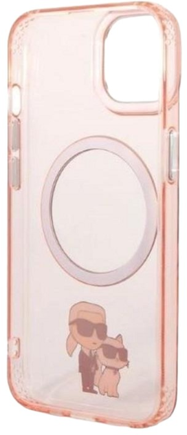 Etui Karl Lagerfeld Iconic Karl&Choupette Magsafe do Apple iPhone 14 Pink (3666339087562) - obraz 3