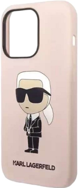 Etui Karl Lagerfeld Silicone Ikonik Magsafe do Apple iPhone 14 Pink (3666339087647) - obraz 2