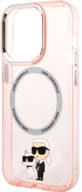 Etui Karl Lagerfeld Karl&Choupette Aluminium Magsafe do Apple iPhone 14 Pro Max Pink (3666339087357) - obraz 2