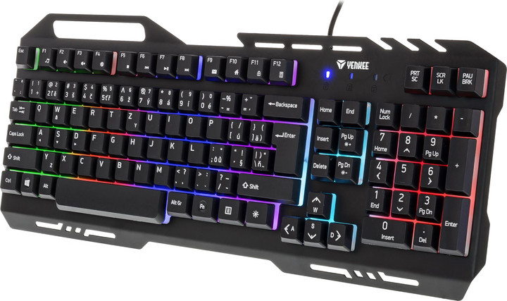 Клавіатура дротова YENKEE YKB 3200 Shadow металева зі світлодіодним підсвічуванням Чорна (YKB 3200 SHADOW) - зображення 3