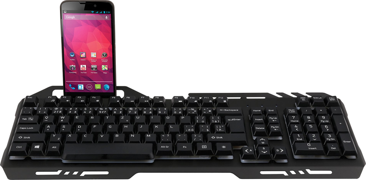 Клавіатура дротова YENKEE YKB 3200 Shadow металева зі світлодіодним підсвічуванням Чорна (YKB 3200 SHADOW) - зображення 4