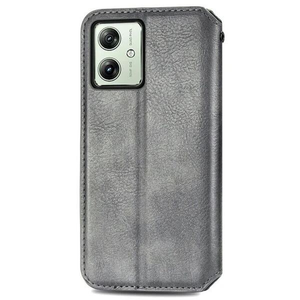 Чохол Deexe Rhombus Wallet для Motorola Moto G54 / G54 Power - Grey - Фото 6 Чохол Deexe Rhombus Wallet для Motorola Moto G54 / G54 Power - Grey - зображення 6