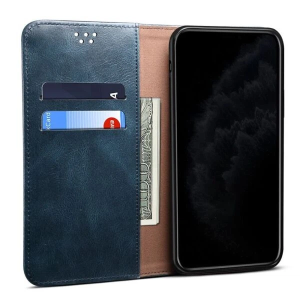 Чехол-книжка с кармашками UniCase Leather Wallet для Samsung Galaxy S21 (G991) - Blue - изображение 8