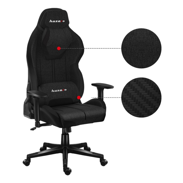 Геймерське крісло Huzaro Force 7.9 Black Mesh (5903796013320) - зображення 5
