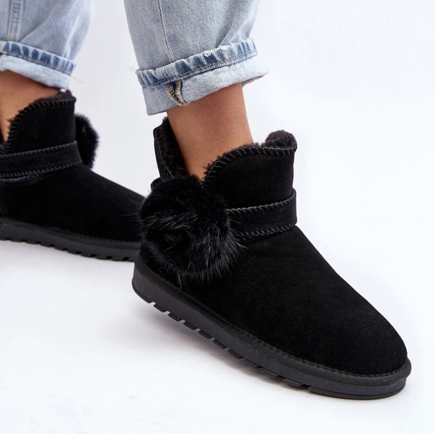 Śniegowce mukluki damskie z futerkiem Eraclio 41 Czarne (5905677011470) - obraz 4