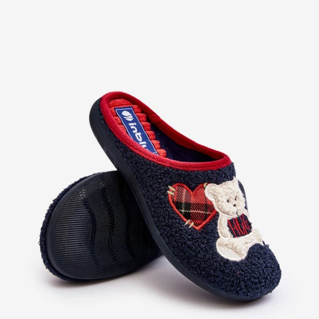 Жіночі домашні капці утеплені із закритим носком Inblu EC000095 37 Сині (5905677966169) - зображення 8