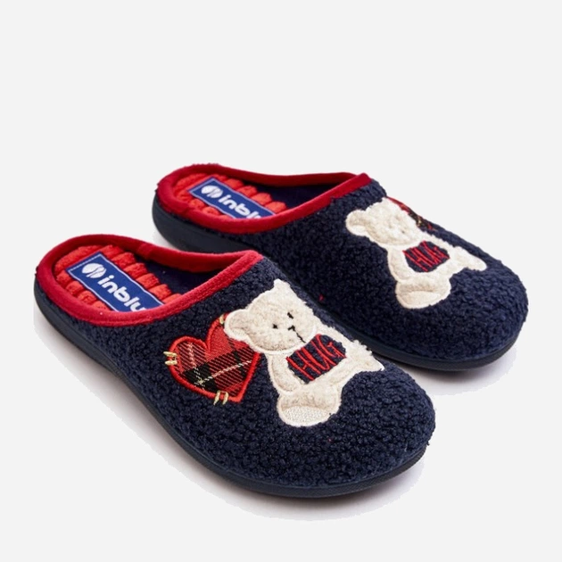 Kapcie domowe damskie ocieplane z zakrytymi palcami Inblu EC000095 36 Granatowe (5905677966152) - obraz 5