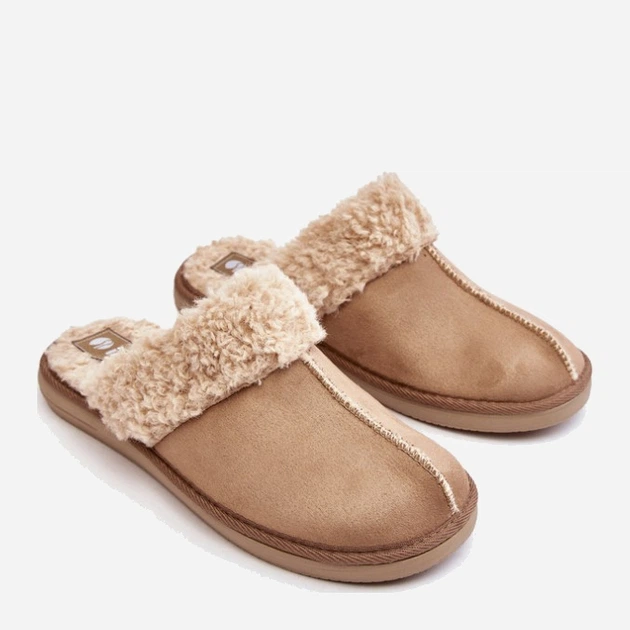 Жіночі домашні капці утеплені із закритим носком Inblu EK000010 38 Бежеві (5905677961836) - зображення 7