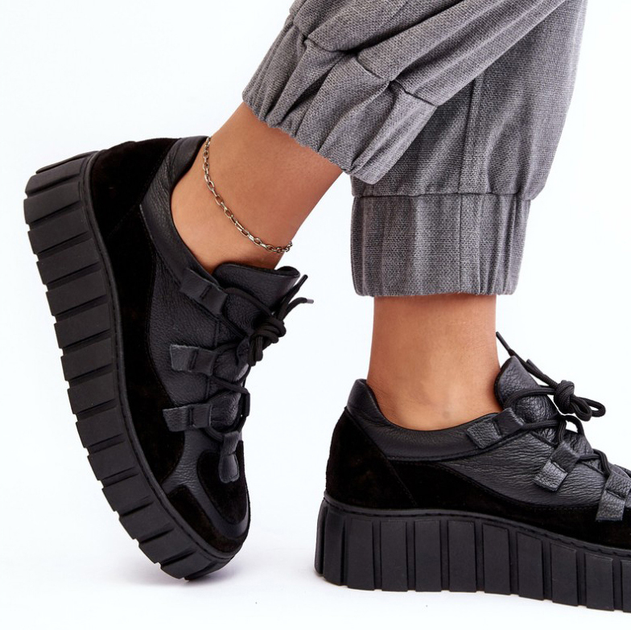 Sneakersy damskie Zazoo M01/1 41 Czarne (5905677958027) - obraz 5