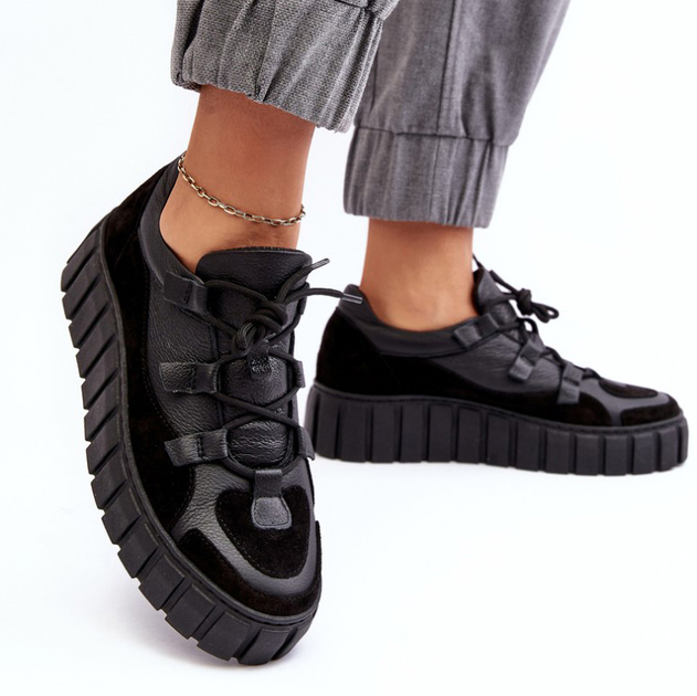 Sneakersy damskie Zazoo M01/1 41 Czarne (5905677958027) - obraz 6