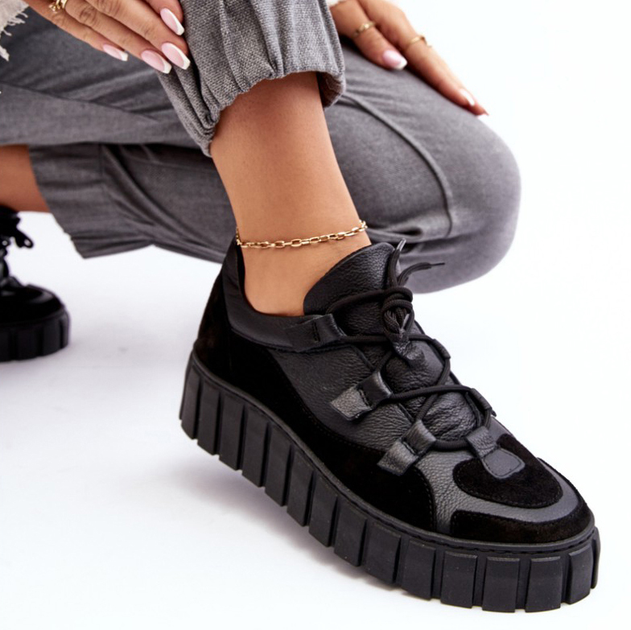 Sneakersy damskie Zazoo M01/1 41 Czarne (5905677958027) - obraz 8