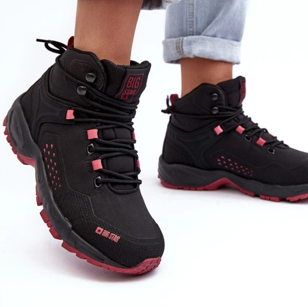 Жіночі черевики низькі для трекінгу Big Star MM274562 38 Чорні (5900714684211) - зображення 4