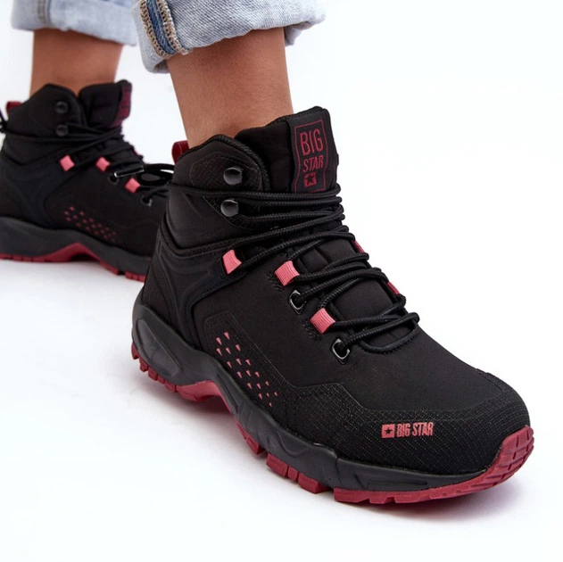 Жіночі черевики низькі для трекінгу Big Star MM274562 38 Чорні (5900714684211) - зображення 6