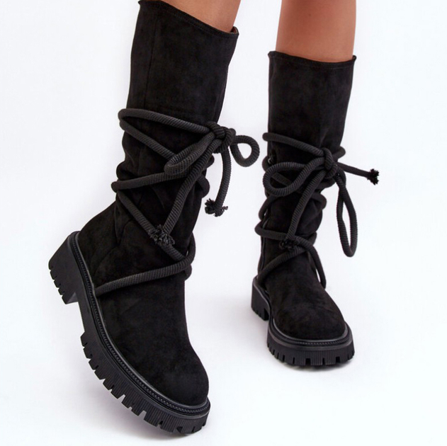 Жіночі зимові чоботи Tanive 37 Чорні (5905677934632) - зображення 1