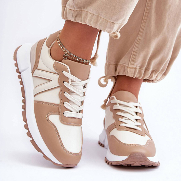 Sneakersy damskie Kabama 41 Brązowy/Beżowy (5905677651232) - obraz 4